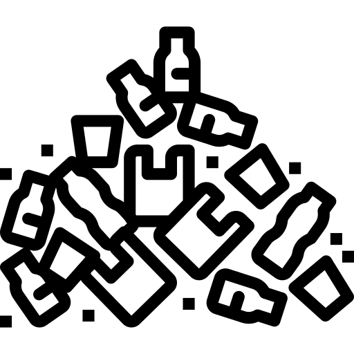 Garbage waste plastic glass ecology and environment icon