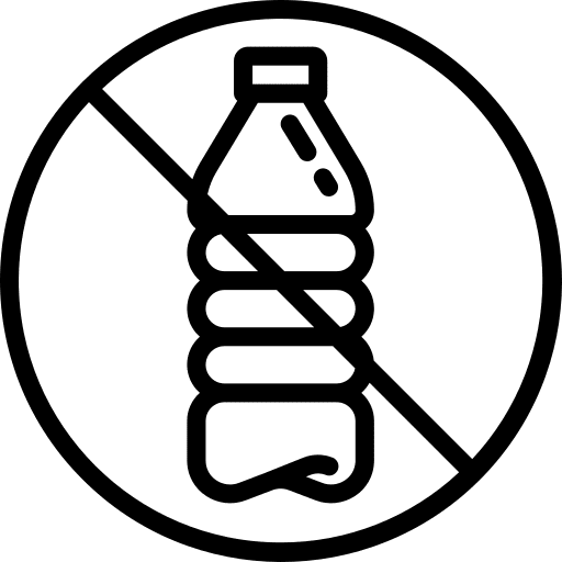 No plastic no plastic ecology and environment no plastic bottles icon