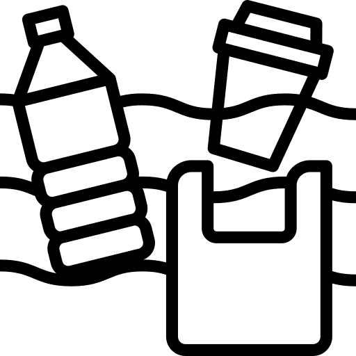 Garbage plastic bottle bag ecology and environment icon