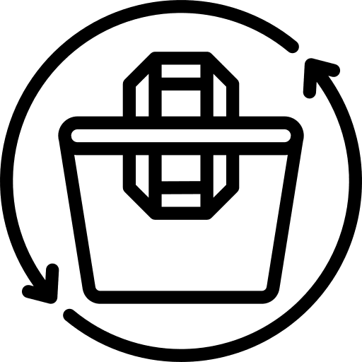 Reuse green earth reuse eco bag icon