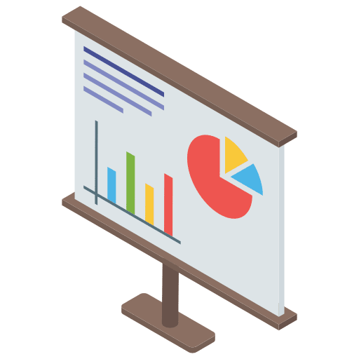 Business presentation graphic business presentation money sack icon