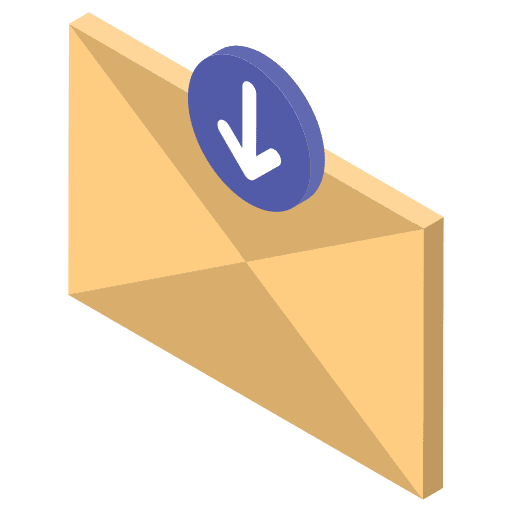 Email incoming inbox message icon