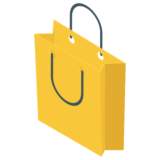 Shopping bag business and finance paper bag container icon
