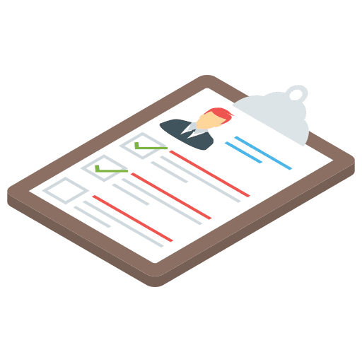 Survey document form business and finance icon
