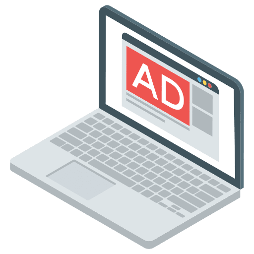 Advertising online banner business and finance icon