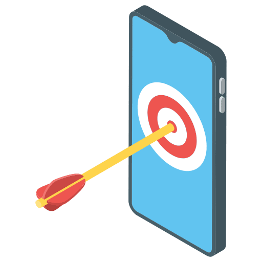 Marketing objectives target marketing icon