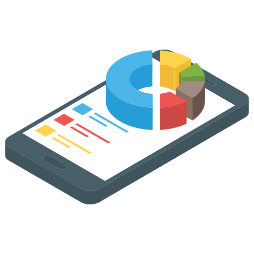 Mobile analytics business and finance analytics stats icon