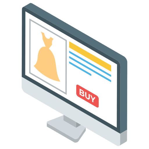 Online shopping marketing screen multimedia icon