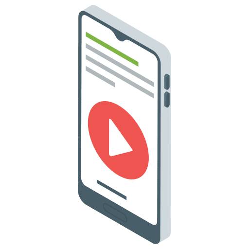 Play video play video player smartphone icon