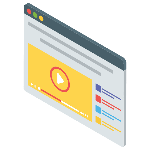 Video player music and multimedia browser seo and web icon
