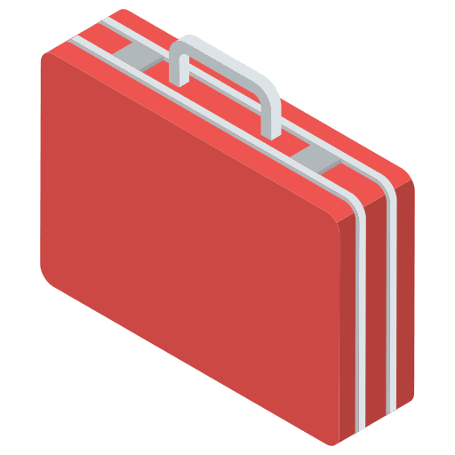 Briefcase suitcase portfolio business icon