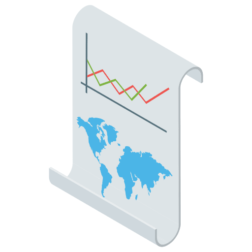 Market analysis files and folders business and finance report icon
