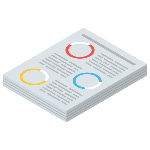 Market analysis report bar chart marketing icon