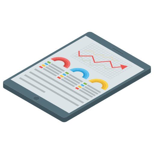 Market analysis report market analysis business and finance icon