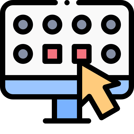 Cinema seat entertainment choose booking icon
