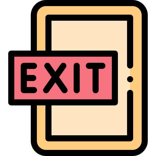 Exit signs sign exit icon