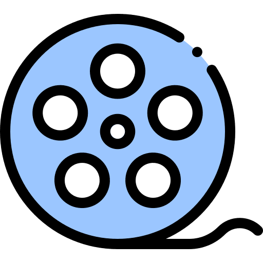 Film reel entertainment film reel cinema icon