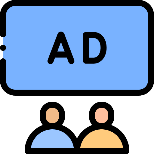 Ad tv announcer television icon