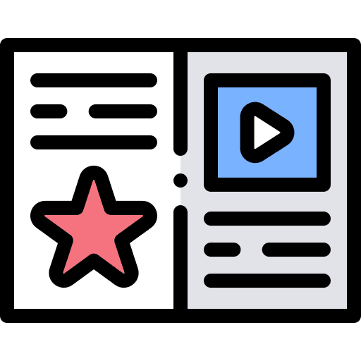 Brochure leaflet advertising writing icon