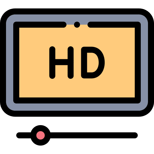 Hd film entertainment film reel video player icon