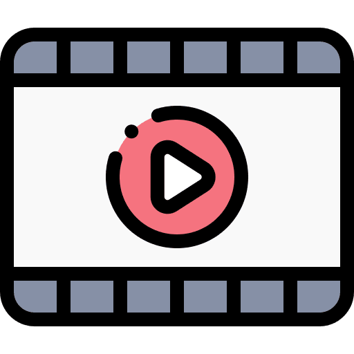 Video player multimedia play button movie icon