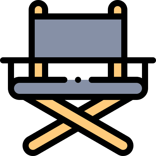 Directors chair entertainment furniture and household chair icon