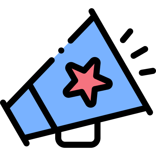 Megaphone entertainment advertising loud speaker icon