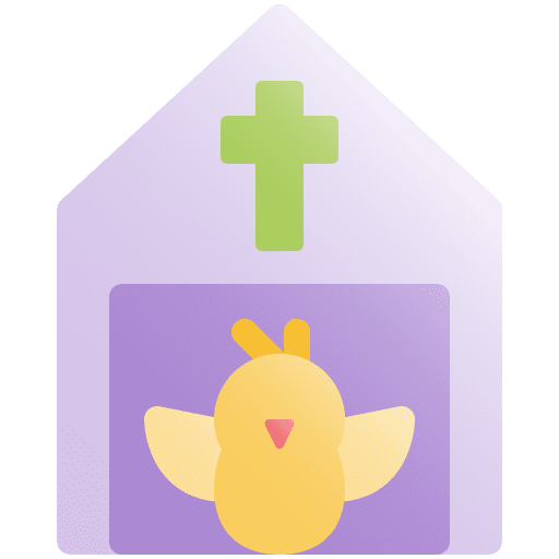 Cross easter egg church decoration icon