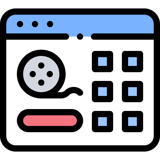 Web entertainment streaming ui icon