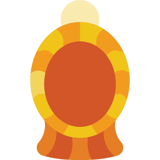 Hat head winter clothes icon