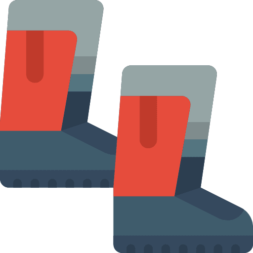 Boots hiking climbing shoe icon