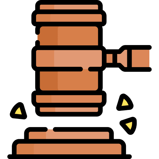 Auction business and finance law bid icon