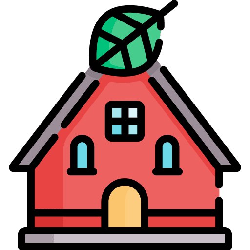 Eco house ecology and environment house automation real estate icon