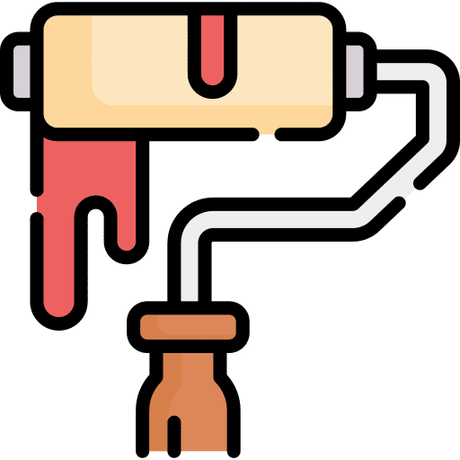 Paint roller painter construction construction and tools icon