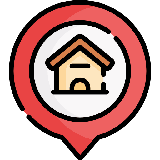 Real estate pin house placeholder icon