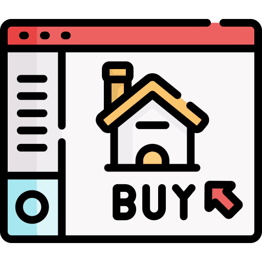 Real estate residence ad announcement icon