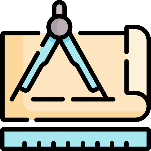 Blueprint construction and tools architecture buildings icon