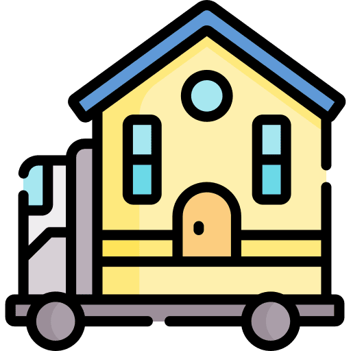 Delivery truck house delivery truck home icon