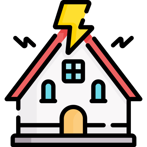 House domotics electricity chip icon