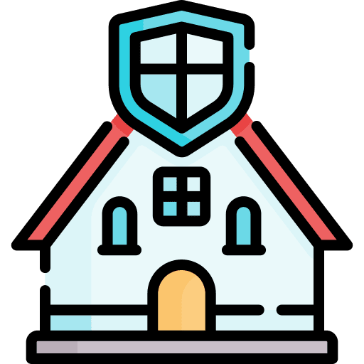Insurance real estate smart home home security icon