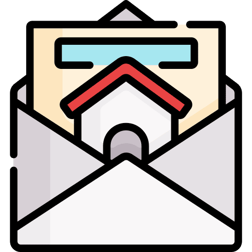 Mailbox house mail real estate icon