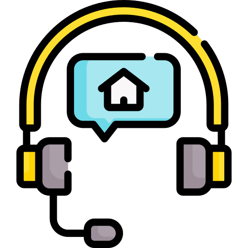 Call center smart home house phone call icon