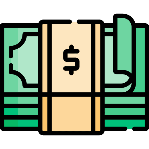 Cash business and finance notes payment icon