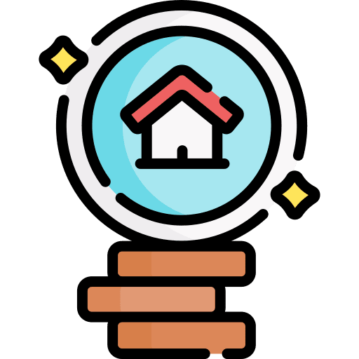 Cash house money real estate icon