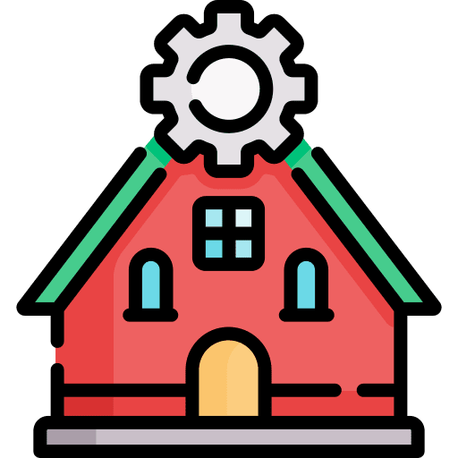 Maintenance gear house maintenance icon