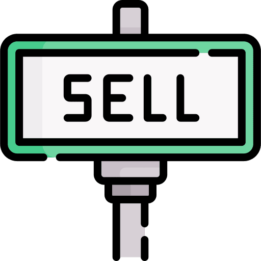 Sell signaling selling sign icon
