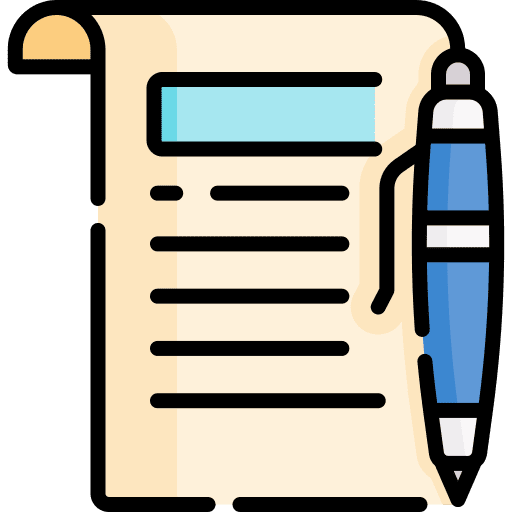 Sign document sign pen icon