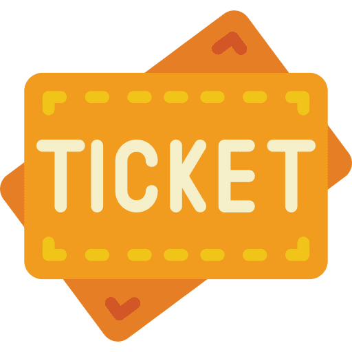 Ticket transport train railway icon