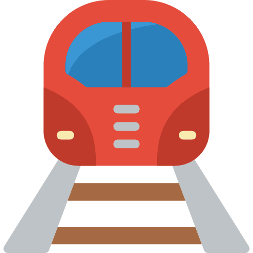 Train railway transport subway icon