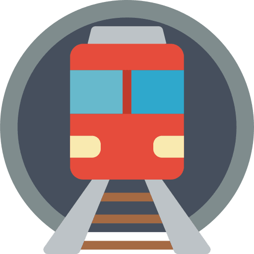 Tunnel transportation travel subway icon